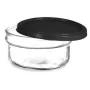 Lancheira Redonda com Tampa Preto Transparente Plástico Vidro 12 x 6 x 12 cm 415 ml de Vivalto, Armazenamento de alimentos - ...