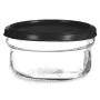 Panier-repas rond avec couvercle Noir Transparent Plastique verre 12 x 6 x 12 cm 415 ml de Vivalto, Stockage des aliments - R...