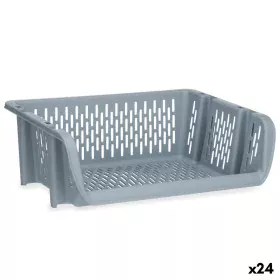 Cesta para verduras Gris Polipropileno (30 x 13,5 x 38,7 cm) (24 Unidades) de Kinvara, Estantes y soportes - Ref: S3618964, P...