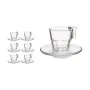 Set of 6 Cups with Plate Casablanca Transparent Glass 4 Units (70 ml) by Pasabahce, Cups - Ref: S3619136, Price: 45,65 €, Dis...