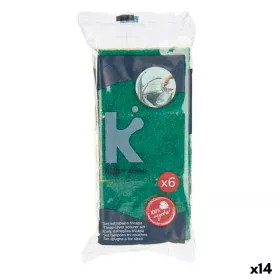 Scheuerschwämme-Set Abrasive Faser Gelb grün Cellulose 9 x 5,5 x 2,5 cm (14 Stück) von BigBuy Home, Scheuerschwämme & Schrubb...