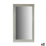 Miroir mural Bois Blanc verre (75 x 136 x 1,5 cm) (2 Unités) de Gift Decor, Miroirs muraux - Réf : S3622416, Prix : 124,94 €,...