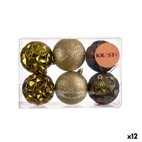 Set of Christmas balls Ø 7 cm Green PVC (12 Units) by Krist+, Christmas - Ref: S3622450, Price: 19,98 €, Discount: %