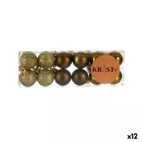 Lot de boules de Noël 3 x 4 x 3 cm Vert Plastique (12 Unités) de Krist+, Noël - Réf : S3622452, Prix : 15,37 €, Remise : %