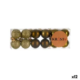 Set of Christmas balls 3 x 4 x 3 cm Green Plastic (12 Units) by Krist+, Christmas - Ref: S3622452, Price: 15,37 €, Discount: %