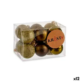 Set of Christmas balls 4 x 5 x 4 cm Green Plastic (12 Units) by Krist+, Christmas - Ref: S3622454, Price: 19,36 €, Discount: %