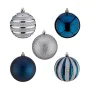 Conjunto de bolas de Natal Azul Prateado Plástico Ø 6 cm (6 Unidades) de Krist+, Natal - Ref: S3622460, Preço: 55,83 €, Desco...