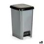 Pedal bin Black Grey Plastic 25 L (37 x 47 x 26,9 cm) (8 Units) by BigBuy Home, Wastebaskets - Ref: S3622474, Price: 70,81 €,...