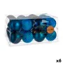 Set de Bolas de Navidad Azul Plástico Ø 8 cm (6 Unidades) de Krist+, Navidad - Ref: S3622484, Precio: 60,98 €, Descuento: %