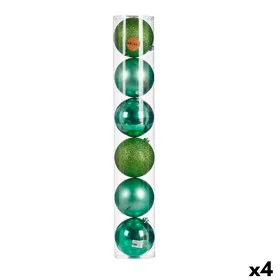 Set of Christmas balls 6 Pieces Green Plastic 15 x 16 x 15 cm (4 Units) by Krist+, Christmas - Ref: S3622492, Price: 55,97 €,...