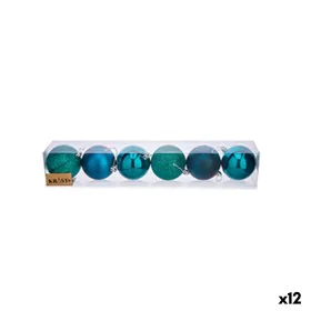 Conjunto de bolas de Natal Azul Plástico Ø 7 cm (12 Unidades) de Krist+, Natal - Ref: S3622498, Preço: 24,95 €, Desconto: %