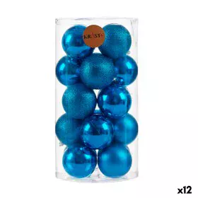 Lot de boules de Noël Bleu PVC (12 Unités) de Krist+, Noël - Réf : S3622513, Prix : 66,30 €, Remise : %