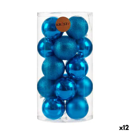 Set of Christmas balls Blue PVC (12 Units) by Krist+, Christmas - Ref: S3622513, Price: 66,30 €, Discount: %