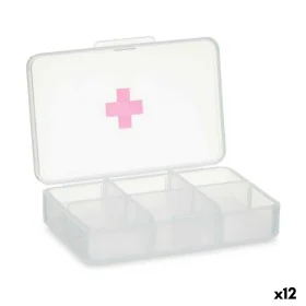 Pillbox with Compartments Transparent Plastic (11,5 x 18 x 2,2 cm) (12 Units) by Berilo, Memory Aids - Ref: S3622581, Price: ...