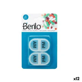 Pillendose mit Fächern Satz Durchsichtig Kunststoff (12 Stück) von Berilo, Gedächtnisstützen - Ref: S3622583, Preis: 9,20 €, ...