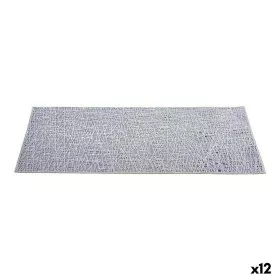 Table Mat Silver Plastic (45 x 0,01 x 30 cm) (12 Units) by Kinvara, Place Mats - Ref: S3622651, Price: 14,75 €, Discount: %