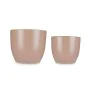 Set de Macetas Ø 22 cm Ø 28 cm 2 Piezas Beige Arcilla de Ibergarden, Macetas para flores - Ref: S3622836, Precio: 19,89 €, De...