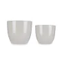 Set de Macetas Ø 22 cm Ø 28 cm 2 Piezas Gris Arcilla de Ibergarden, Macetas para flores - Ref: S3622837, Precio: 19,09 €, Des...