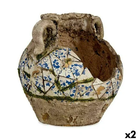 Figura Decorativa para Jardim Vaso Poliresina 28,5 x 28 x 28,5 cm (2 Unidades) de Ibergarden, Figurinhas - Ref: S3623057, Pre...