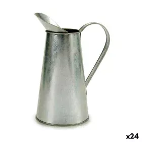 Plant pot Pattern Milk jug Silver Zinc 17 x 21,5 x 11,3 cm (24 Units) by Ibergarden, Flower Pots - Ref: S3623079, Price: 60,9...