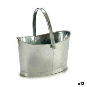 Vaso Cestino Argentato Zinco 21 x 19,5 x 35,5 cm (12 Unità) di Ibergarden, Vasi tradizionali - Rif: S3623080, Prezzo: 70,46 €...