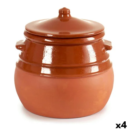 Casserole with Lid Baked clay 3,5 L 23 x 22 x 23 cm (4 Units) by La Dehesa, Braising Pans - Ref: S3623085, Price: 45,93 €, Di...