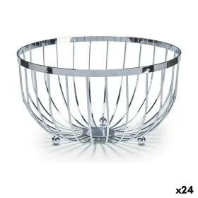 Fruit Bowl Iron Silver 25 x 14 x 25 cm (24 Units) by Kinvara, Bowls and large cups - Ref: S3623111, Price: 81,82 €, Discount: %