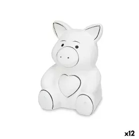 Paint Your Own Money Box Pig Ceramic 9 x 11,8 x 8,5 cm (12 Units) by Pincello, Money Boxes - Ref: S3623119, Price: 30,66 €, D...