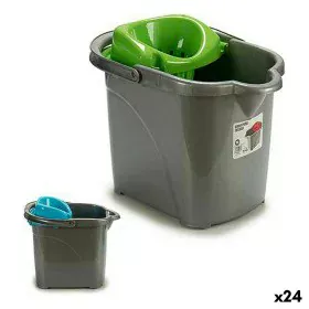 Cleaning bucket With wheels Plastic 15 L 31 x 31 x 41 cm (24 Units) by BigBuy Home, Cleaning supplies - Ref: S3623179, Price:...