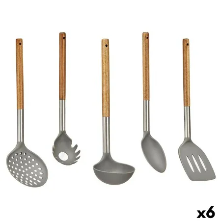 Juego de Utensilios de Cocina Gris Acero Inoxidable Madera de acacia (6 Unidades) de Kinvara, Espátulas - Ref: S3623303, Prec...