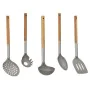 Ensemble d'ustensiles de cuisine Gris Acier inoxydable Bois d'acacia (6 Unités) de Kinvara, Spatules pour barbecue - Réf : S3...