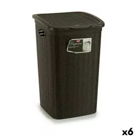 Wäschekorb Stefanplast Elegance Braun Kunststoff 50 L 36,5 x 54,5 x 38 cm (6 Stück) von Stefanplast, Wäschekörbe - Ref: S3623...