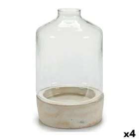 Portavelas Transparente Piedra Cristal 18 x 29 x 18 cm (4 Unidades) de Gift Decor, Candelabros y portavelas - Ref: S3623323, ...