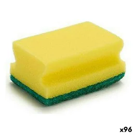 Scourer Yellow Green Synthetic fibre 4 x 9 x 6,5 cm (96 Units) by BigBuy Home, Scouring Pads & Scrubbers - Ref: S3623363, Pri...