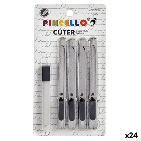 Cutter Lot Argenté Métal Plastique 1,5 x 18,5 x 10 cm (24 Unités) de Pincello, Cutters - Réf : S3623411, Prix : 39,33 €, Remi...