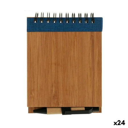 Spiral Notebook with Pen Bamboo 1 x 10 x 13 cm (24 Units) by Pincello, Wirebound Notebooks - Ref: S3623420, Price: 23,75 €, D...