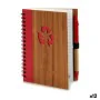 Spiral Notebook with Pen Bamboo 1 x 16 x 12 cm (12 Units) by Pincello, Wirebound Notebooks - Ref: S3623422, Price: 20,47 €, D...