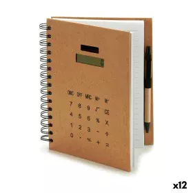 Spiral Notebook with Pen Calculator 2,5 x 21 x 18 cm (12 Units) by Pincello, Wirebound Notebooks - Ref: S3623431, Price: 60,6...