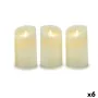 Candle Set Oscillation LED Cream 8 x 13 x 8 cm (6 Units) by Gift Decor, Candle Lights - Ref: S3623462, Price: 89,72 €, Discou...