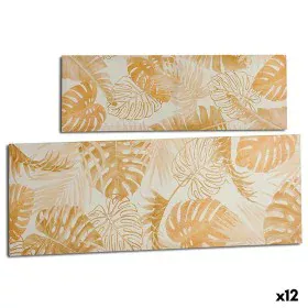 Tela Folha de planta Dourado 90 x 30 x 1,5 cm (12 Unidades) de Gift Decor, Impressões sobre tela - Ref: S3623514, Preço: 36,1...