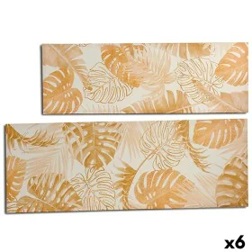 Lienzo Hoja de planta Dorado 135 x 45 x 1,5 cm (6 Unidades) de Gift Decor, Impresiones sobre lienzo - Ref: S3623515, Precio: ...