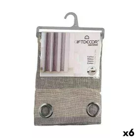 Cortina Beige Gris 140 x 0,1 x 260 cm (6 Unidades) de Gift Decor, Cortinas - Ref: S3623524, Precio: 66,50 €, Descuento: %