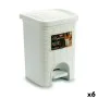 Pedal bin Stefanplast Elegance White Black Plastic 6 L (6 Units) by Stefanplast, Wastebaskets - Ref: S3623538, Price: 52,65 €...