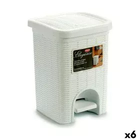 Papelera con Pedal Stefanplast Elegance Blanco Negro Plástico 6 L (6 Unidades) de Stefanplast, Papeleras - Ref: S3623538, Pre...