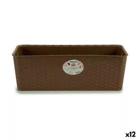 Planter Stefanplast Brown Plastic 18 x 16 x 48,5 cm (12 Units) by Stefanplast, Window Boxes - Ref: S3623591, Price: 67,61 €, ...