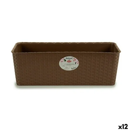 Floreira Stefanplast Castanho Plástico 18 x 16 x 48,5 cm (12 Unidades) de Stefanplast, Vasos de janela - Ref: S3623591, Preço...