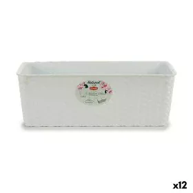 Jardinera Stefanplast Blanco Plástico 39 x 13,5 x 15 cm (12 Unidades) de Stefanplast, Maceteros de ventana - Ref: S3623594, P...