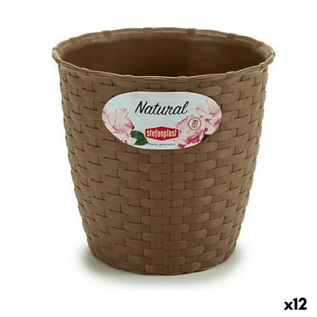 Planter Stefanplast Brown Plastic 14 x 13 x 14 cm (12 Units) by Stefanplast, Cachepots - Ref: S3623599, Price: 17,88 €, Disco...