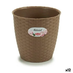 Planter Stefanplast Brown Plastic 19 x 17,5 x 19 cm (12 Units) by Stefanplast, Cachepots - Ref: S3623601, Price: 28,46 €, Dis...