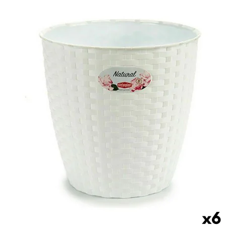 Vaso Stefanplast Bianco Plastica 24 x 22,5 x 24 cm (6 Unità) di Stefanplast, Cachepot - Rif: S3623602, Prezzo: 22,83 €, Scont...